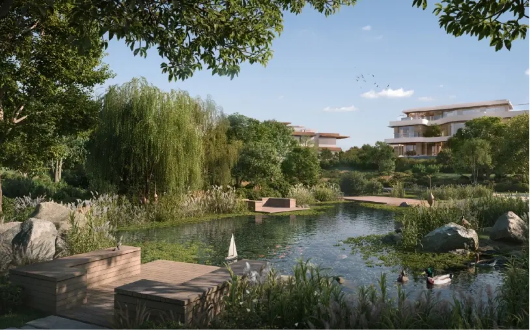 A third architectural study of the large villas.